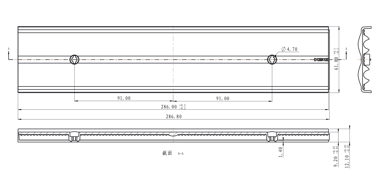 PMMA raw material 2 rows led linear lens 120 degree 3030Lens 2835 lenns