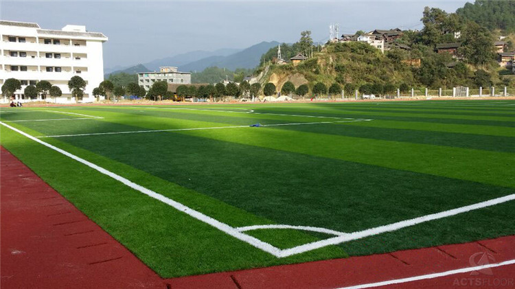 China ACTSFLOOR S2-1 W Shape Spine Soccer Football Artificial Turf for Outdoor Stadium