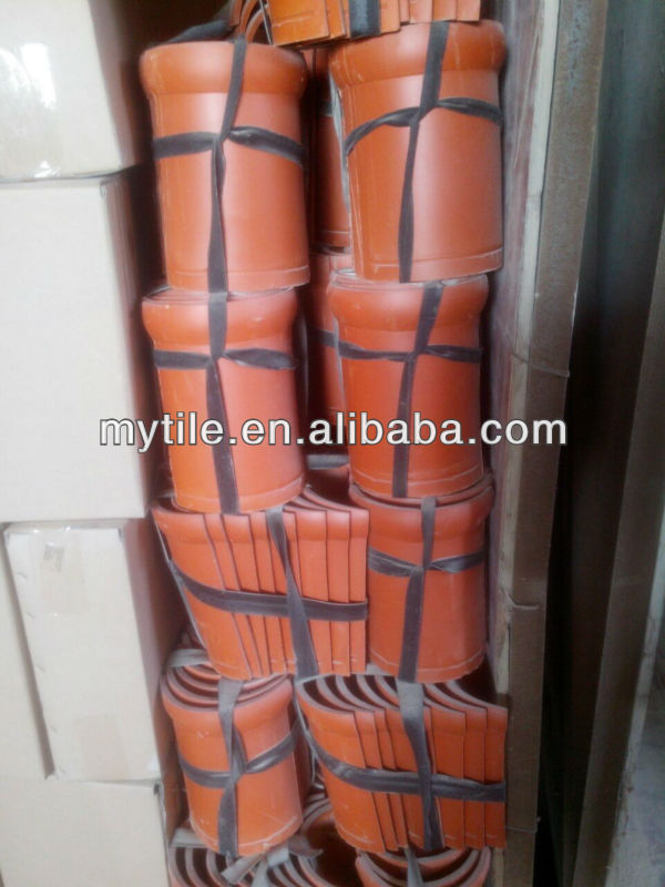 Clay Roof Tile Accessories Ridge Tiles 300*170MM