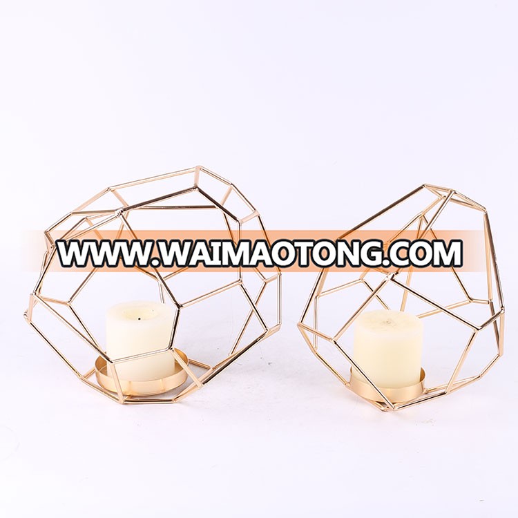 NO H010 modern tide Irregular geometry candle holder for wedding center decor