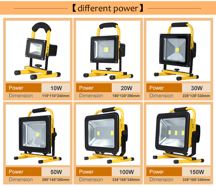 High efficiency IP65 outdoor decorative dimmable 30w 50w 100w led flood light