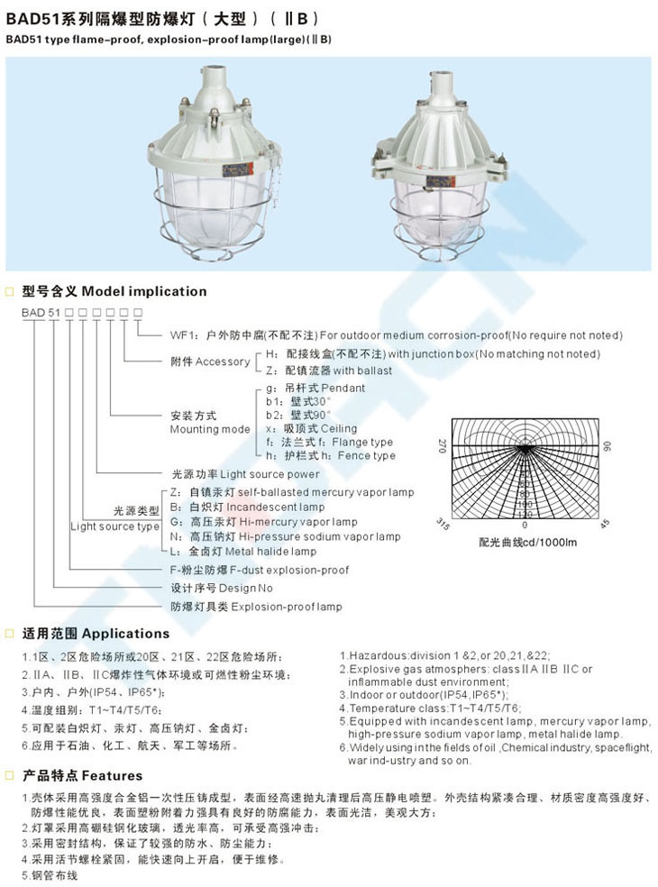 China 100W explosion proof lamp (DIP)