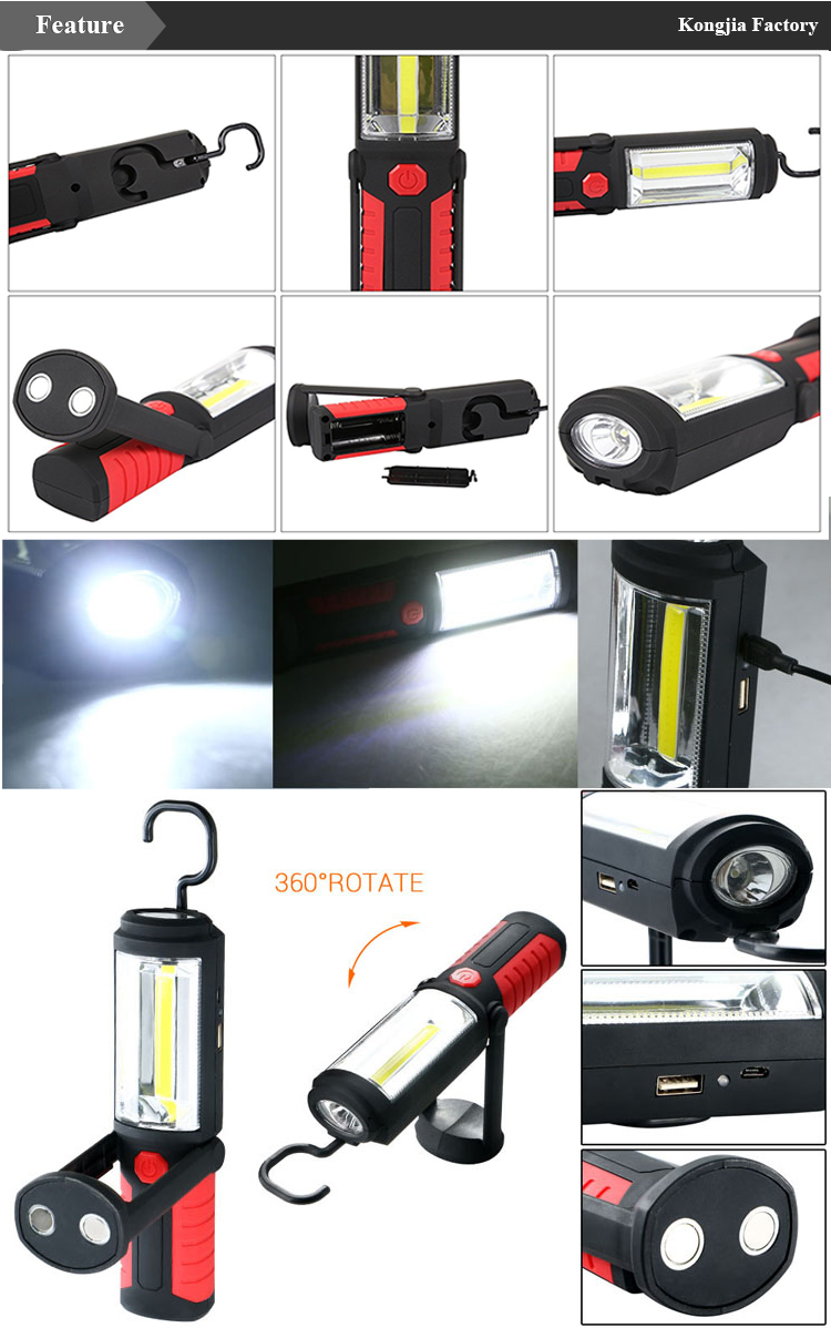 NHKJ Cob Rechargeable Led Work Light Magnetic Led Car Work Light