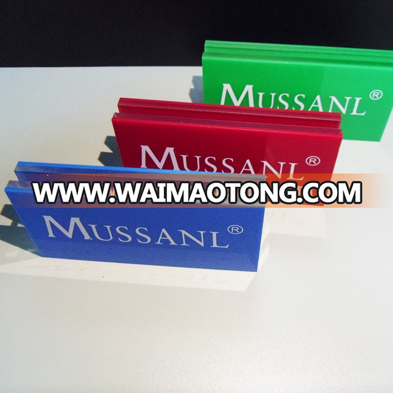 Custom acrylic glass logo block paperweight wholesale