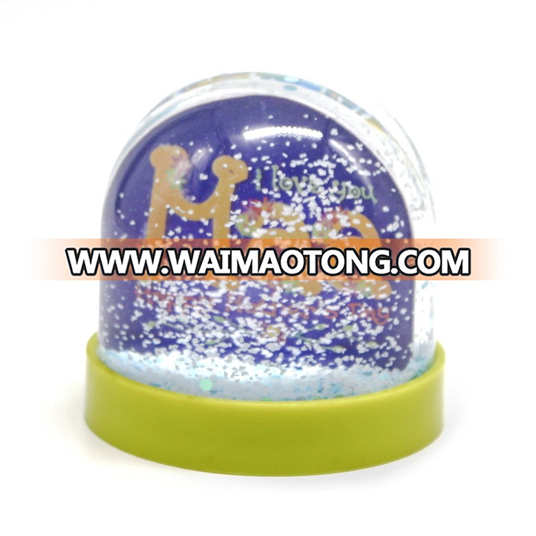 Mother's Day Gift Plastic Crafts Photo Snow Globe Picture Frame Water Globe