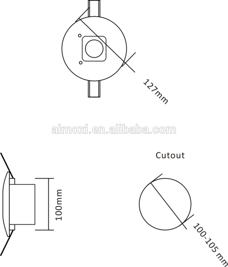 3w Recessed mounted led industrial emergency spot lighting