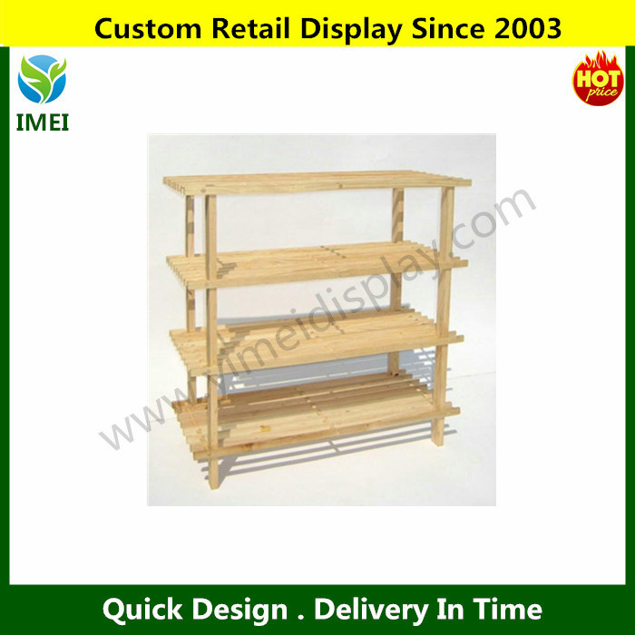 4 Layer Dark Espresso Shoes Wooden Display Stands For Bathroom YM5-710