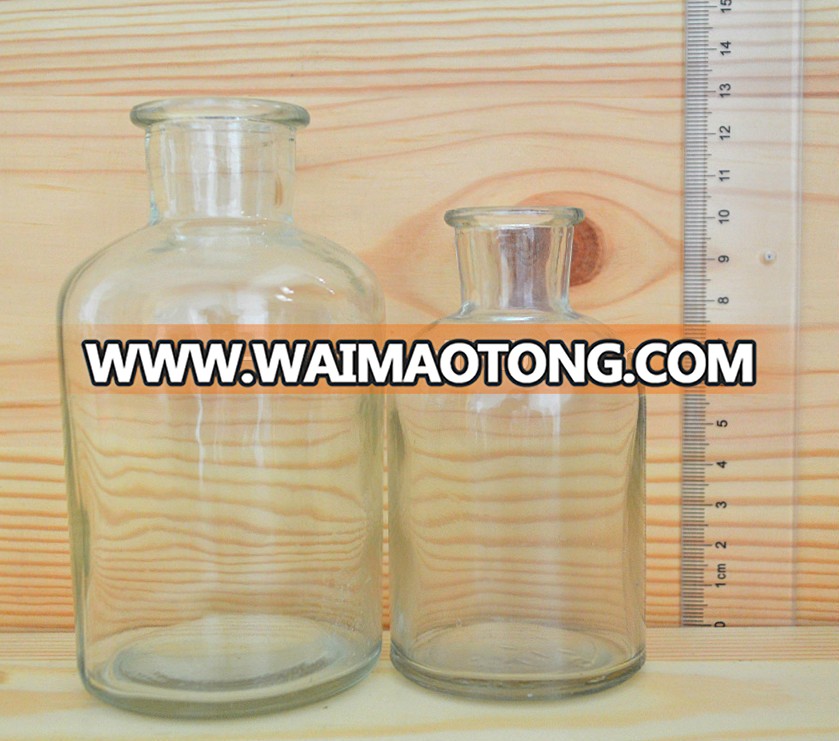 Clear drift bottle wishing glass bottle with soft cork wholesale own factory