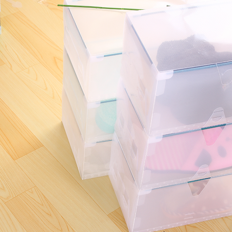 Promotional Foldable Clear PP Plastic Shoe Storage Box