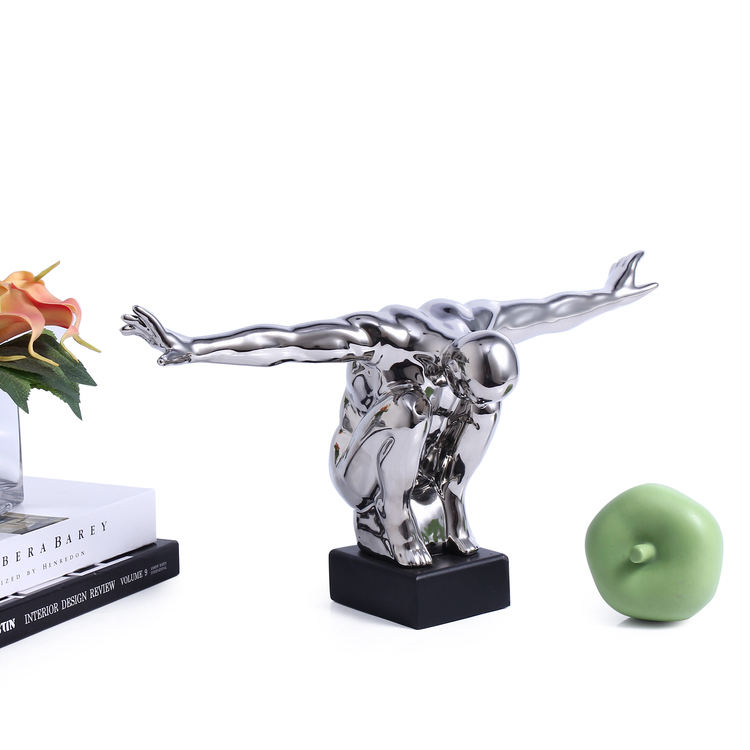 Contemporary art gymnastics porcelain  statues modern suitable for TV cabinet.