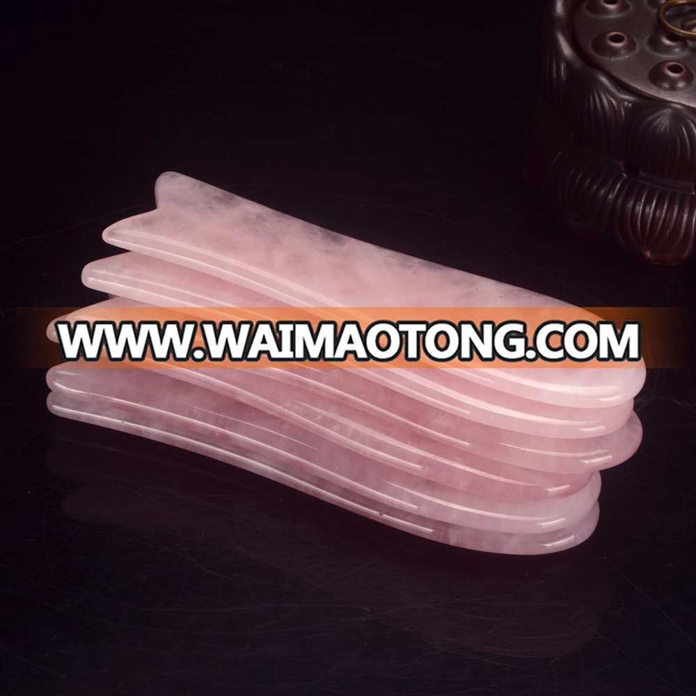 wholesale natural rose quartz Gua Sha Tool for sale