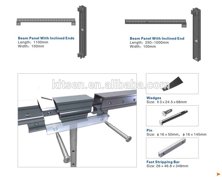 Easy Assembly And Disassembly Concrete I&T Formwork For Construction