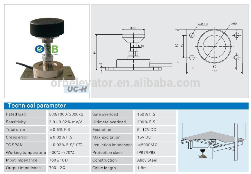 Elevator weight sensor UC-H