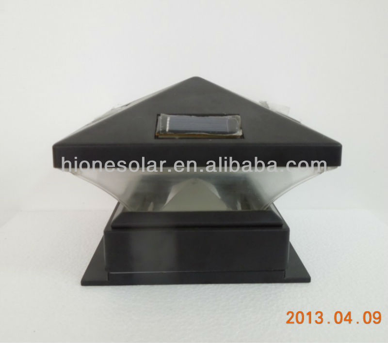 Black Plastic Post Solar Light Fence Light Outdoor