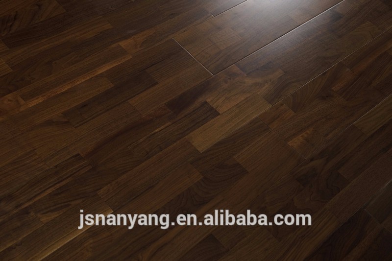 Natural color American walnut 3 layer 3 stripes industrial parquet flooring