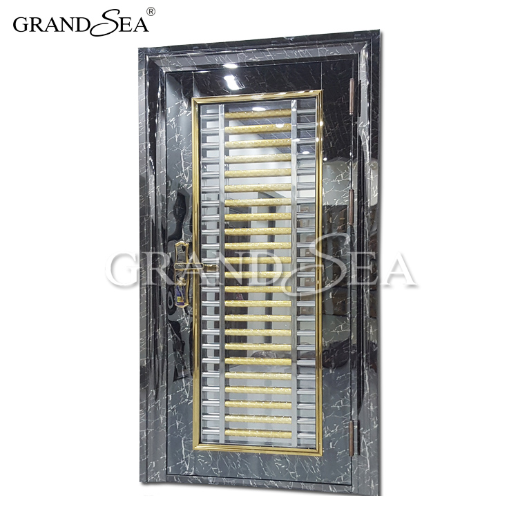 China factory Marble stone color stainless steel door design