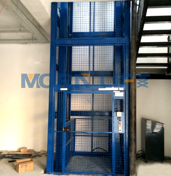 small load hydraulic mezzanine platform lift netting industrial