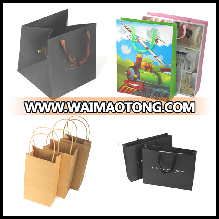 2016 Recycled luxury paper gift packaging bag with good price wholesale