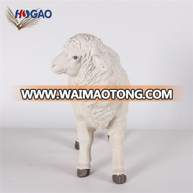 Resin sheep statue sheep realistic animal sculpture craft realistic polyresin animal for home and garden decoration