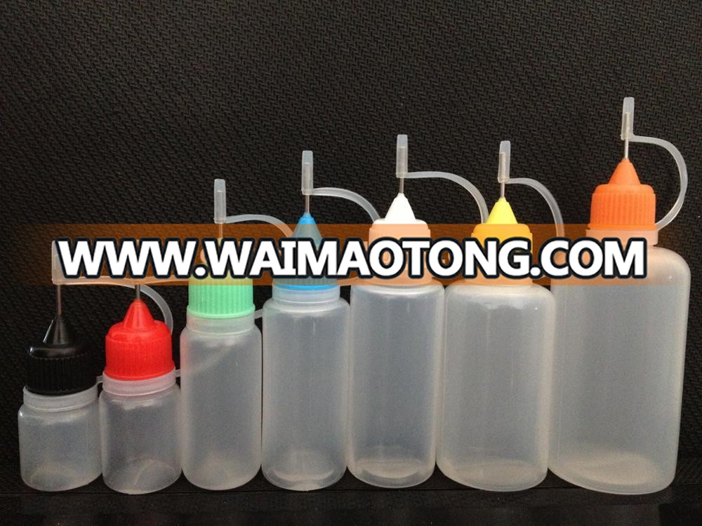 Needle tip translucent PE plastic bottles empty with screw cap dropper bottles unique 3ml 5ml 10ml 15ml 20ml 30ml 50ml