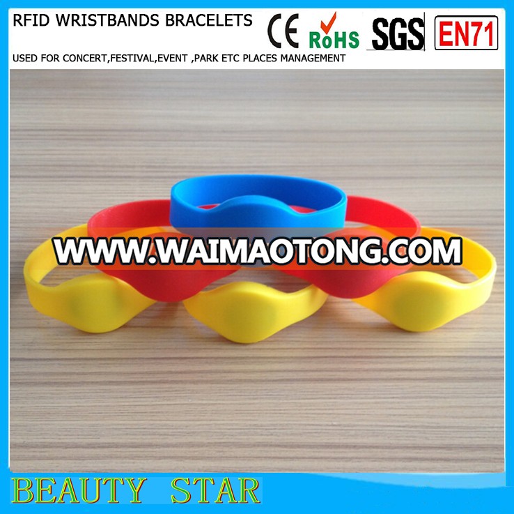 Logo Customized Silicone bracelets,RFID silicone bracelets for party,events,swimming pool China factory