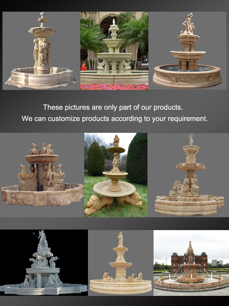 China classic cream beige marble water fountain NTMFO-025Y