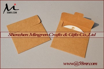 wholesale white Kraft paper CD DVD sleeve folio