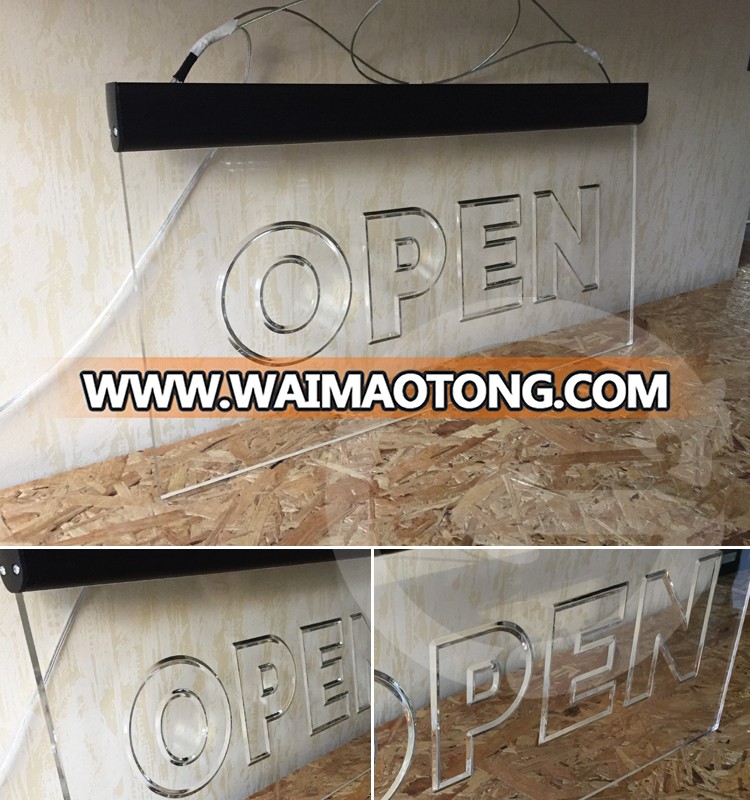 Manufacturer custom shaped acrylic led illuminated hanging signage