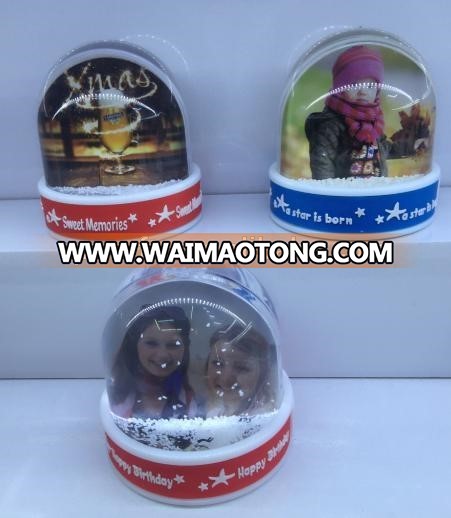 heart photo snow globe for wedding return gift