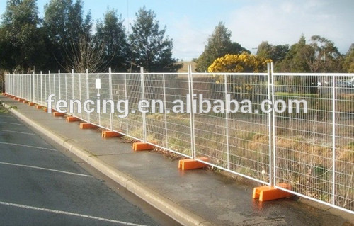 Temp Plastic Feet Metal Construction Site Safety Removable Fence / Temporary Welded Metal Fence Panels for Sale ( factory price)