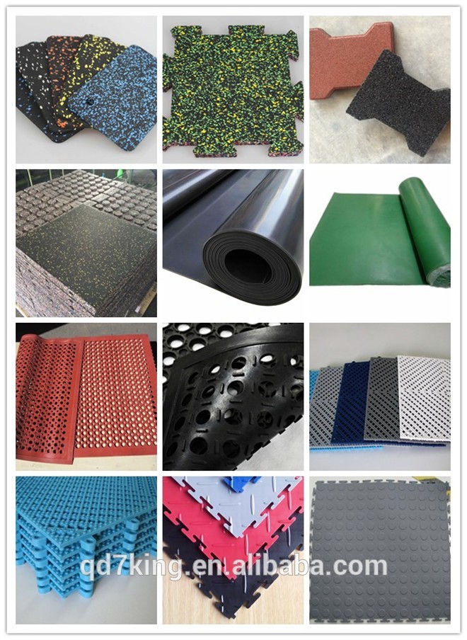 Qingdao 7King easy install no smell rubber floor pavers tiles mat used for playground/blind with low price