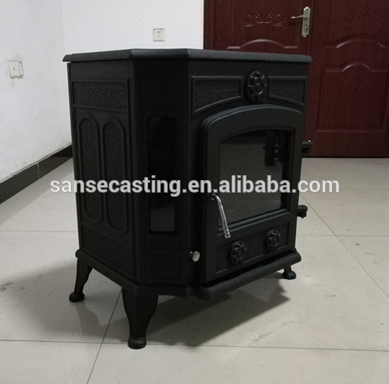 New deisgn cast iron burner stove, cast iron wood burning stove BSC335-1