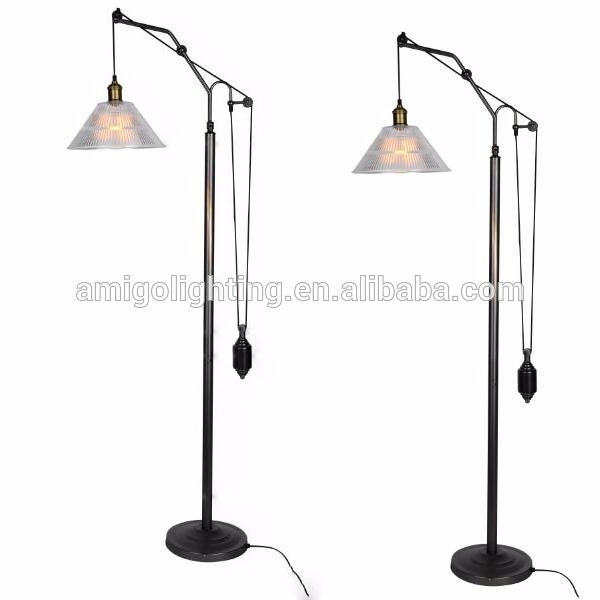 unique vintage industrial led floor lamp IF50 black