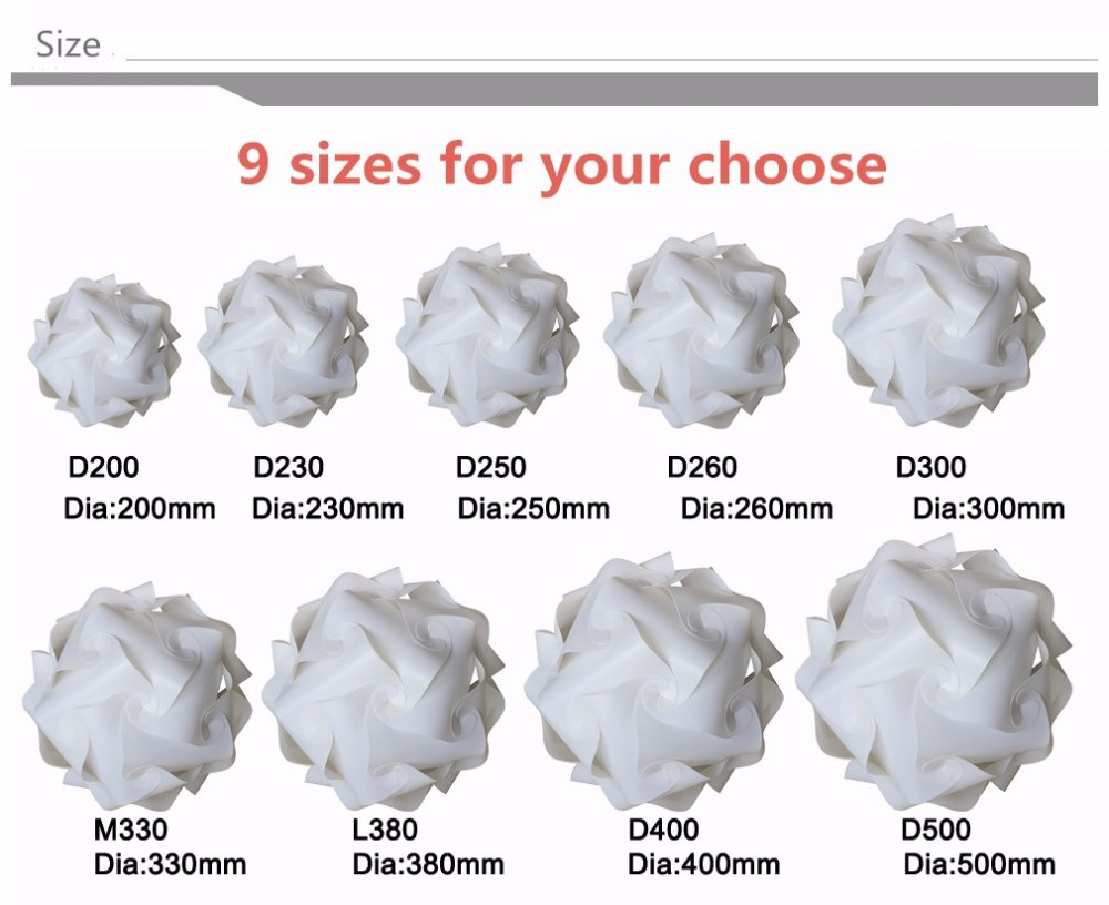 250mm fancy puzzle light  plastic material for iq lamp