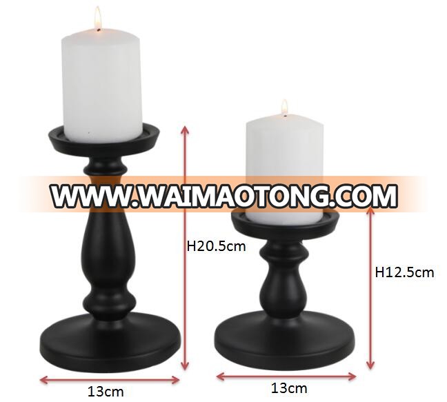 Dinner black wedding decorative metal pillar candle holder