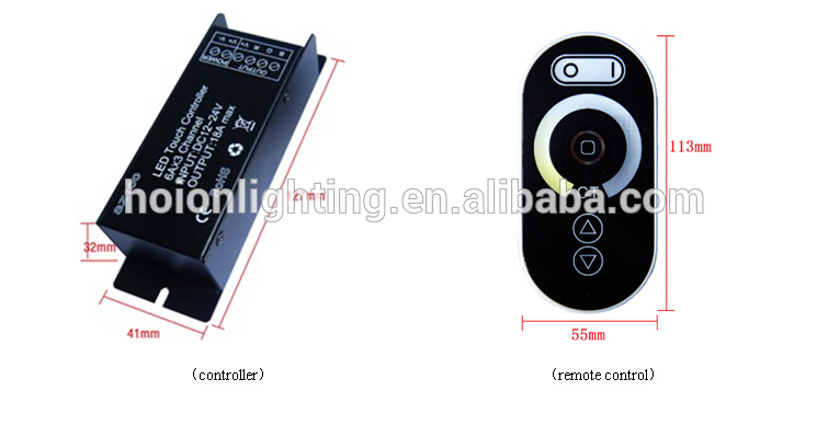 12V 12A PWM RF Touch Color Temperature Led Controller,Dual White Led Strip Light Controller