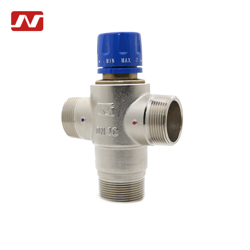 Brass DN40 pipe thermostatic mixing valve