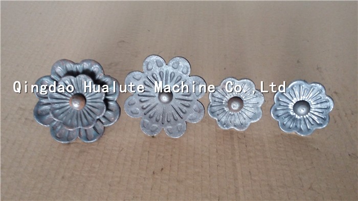 Wrought iron stamp metal iron leaves and flowers ornamrntal for rosette