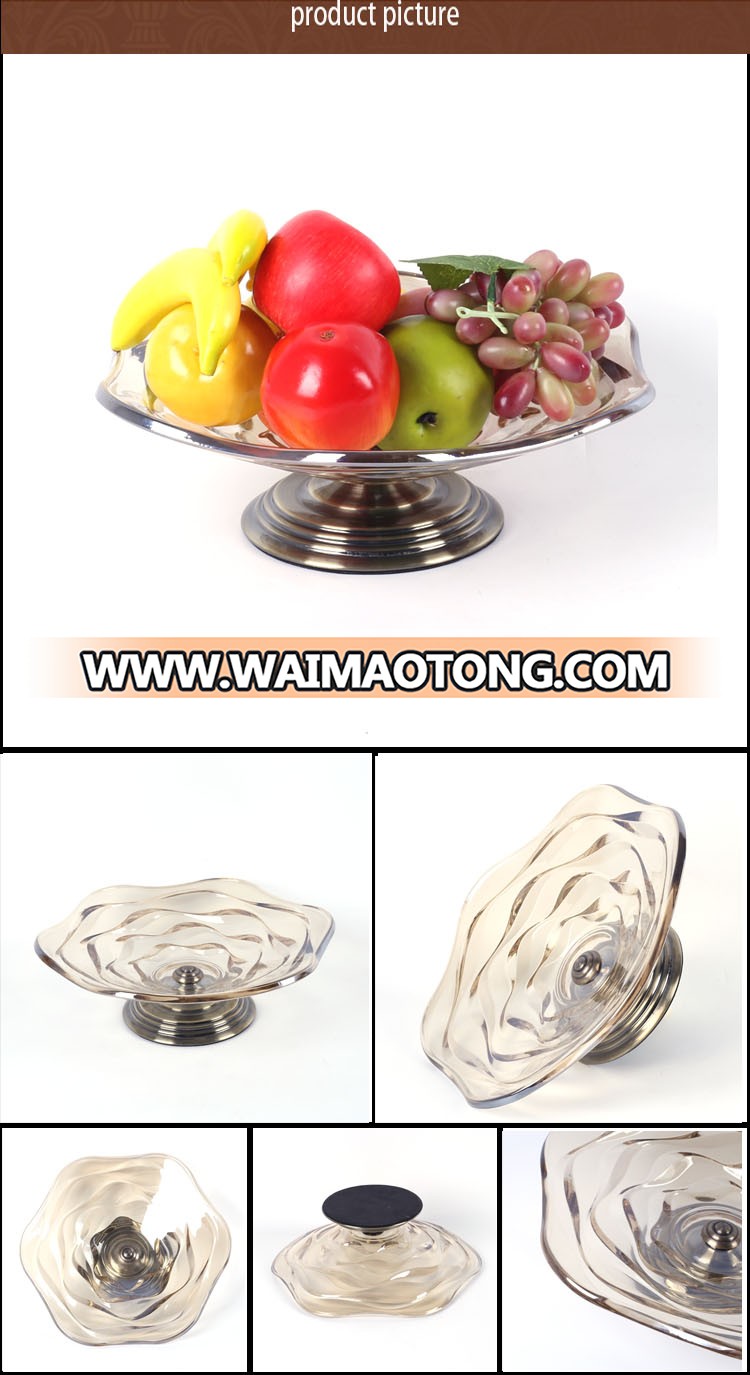 NO P044 wholesale glass dry fruit plate in living room employ