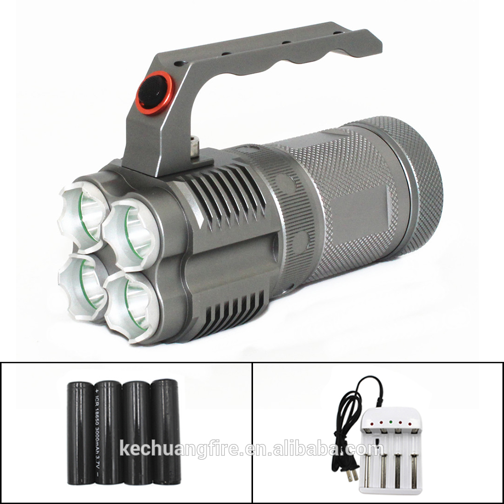 Camping Flashlight Led 4 * Crees XM-L2 LED 4500 Lumens Light 40W Rechargeable Torch Lamp Flashlights