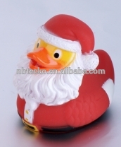 Cheap Christmas Cute Snowman Shape PVC Kids Bath Floating Toy Duck