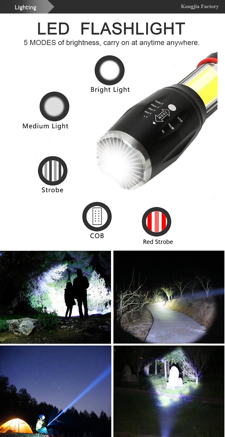 Guardian torch security spotlight with hand light waterproof flashlight