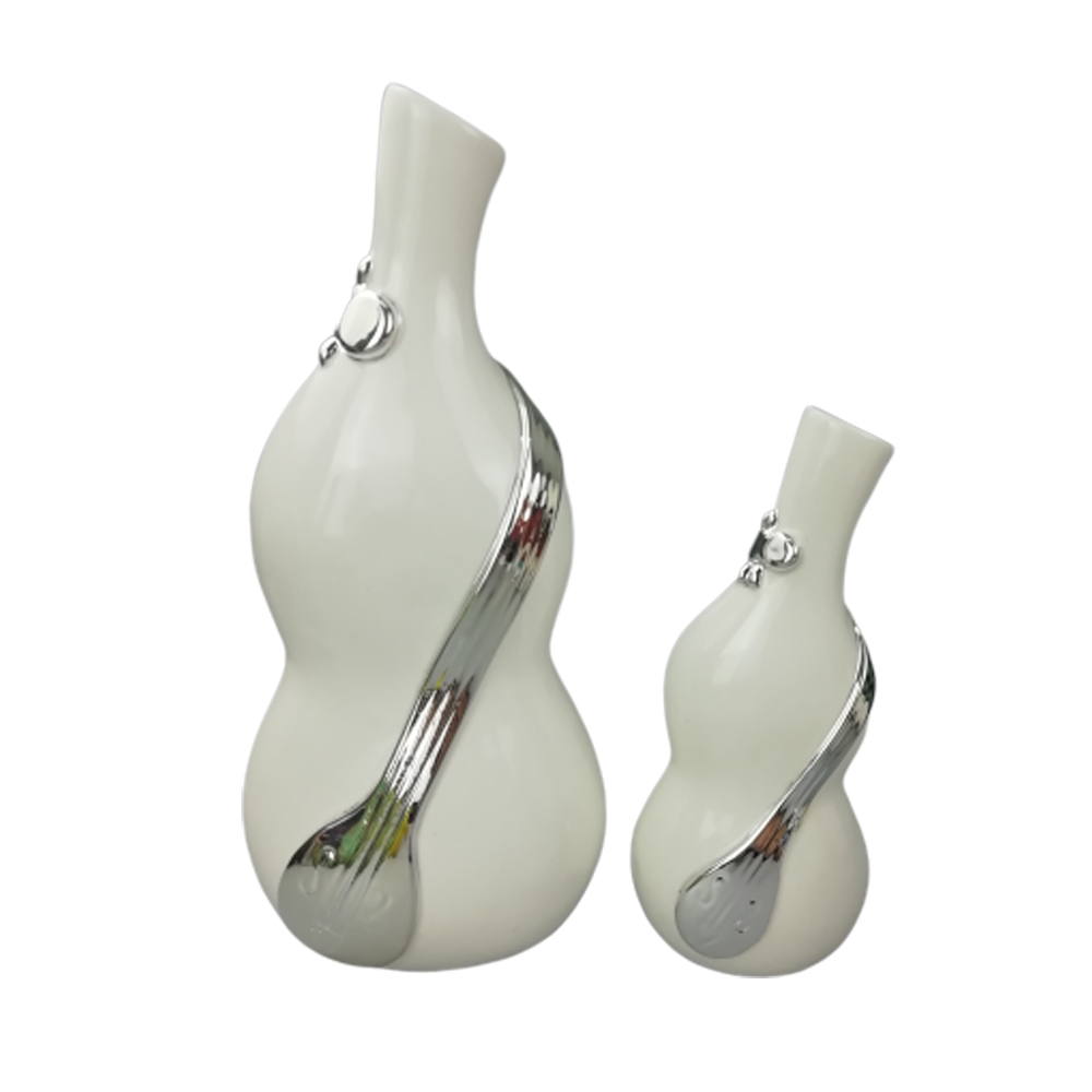 Violin Design Home Decor Chinese Ceramic Porcelain Flowers Vase