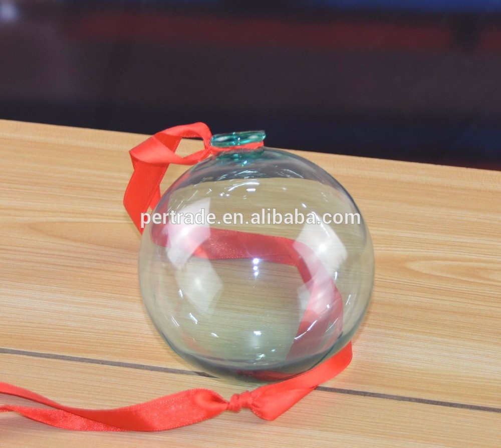 Christmas hanging ball vase with silk ribbon