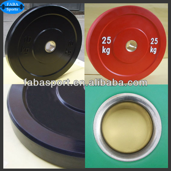 Solid Rubber Barbell Bumper PlateS