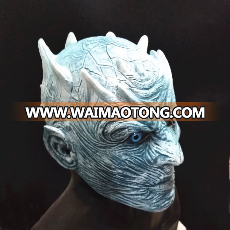 2017 Newest Design Hot Sale Night's King Rubber Mask Game of Thrones White Walker Cosplay High Quality Latex Handmade Mask