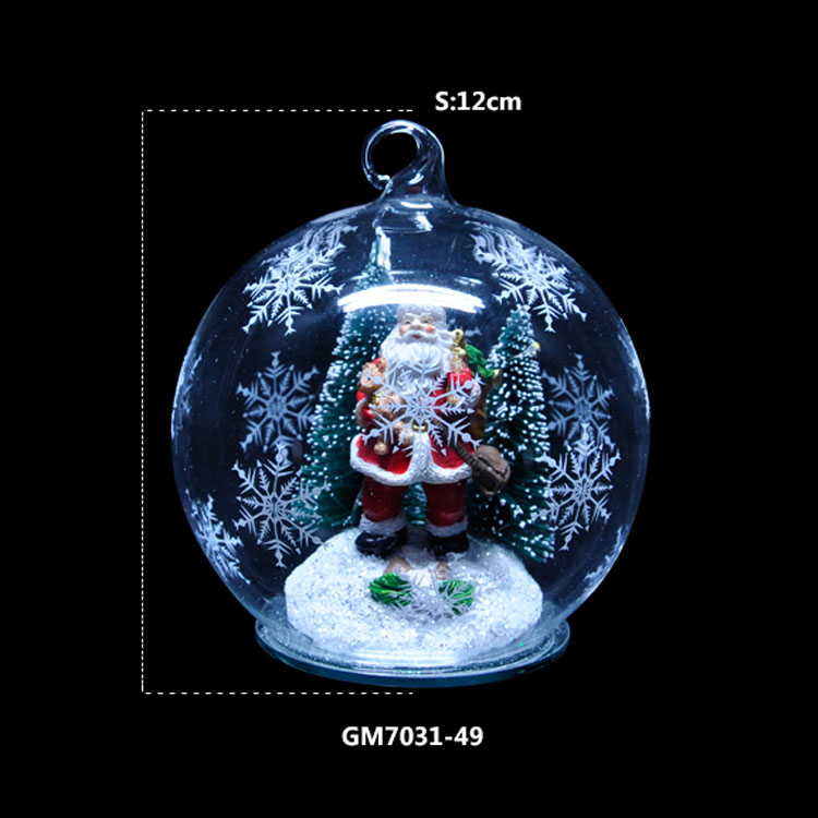 Personalised hand made decorative chinese art craft 12cm glass christmas balls