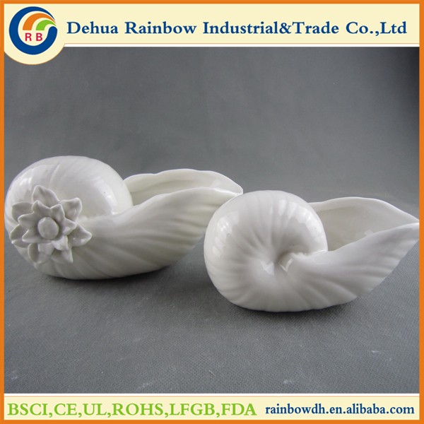 Wholesale white ceramic animal shape flower pot