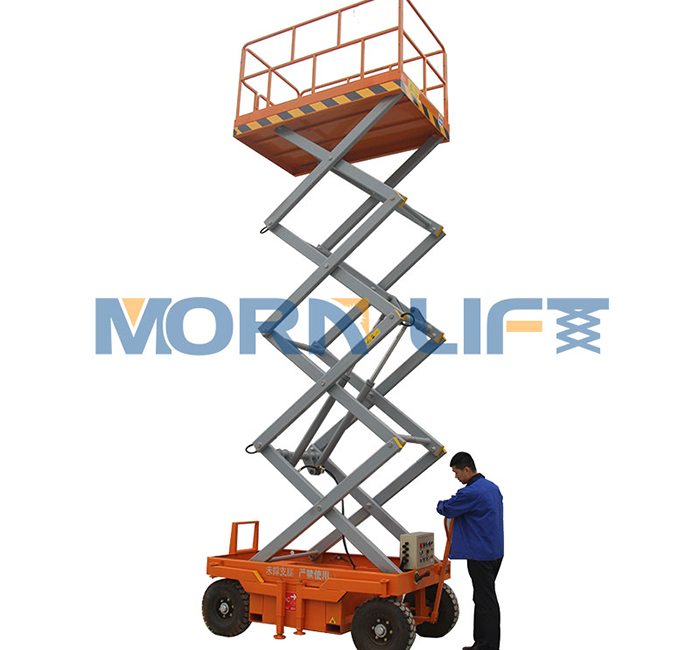 6m Mobile scissor lift electric hydraulic scissor lift with four wheels