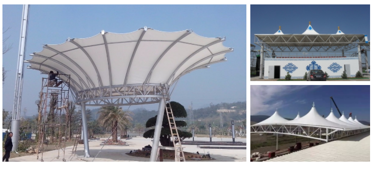 PVDF tensile fabric structure ,swimming pool membrane structure ,stadium tent membrane structure